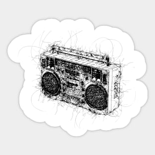 Boombox LaSonic the DJ that Sketch Sticker